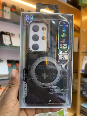 Black S25Ultra Case With Stand