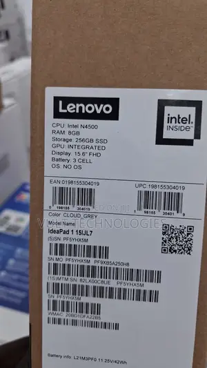 New Laptop Lenovo IdeaPad 1 8GB Intel Celeron SSD 256GB