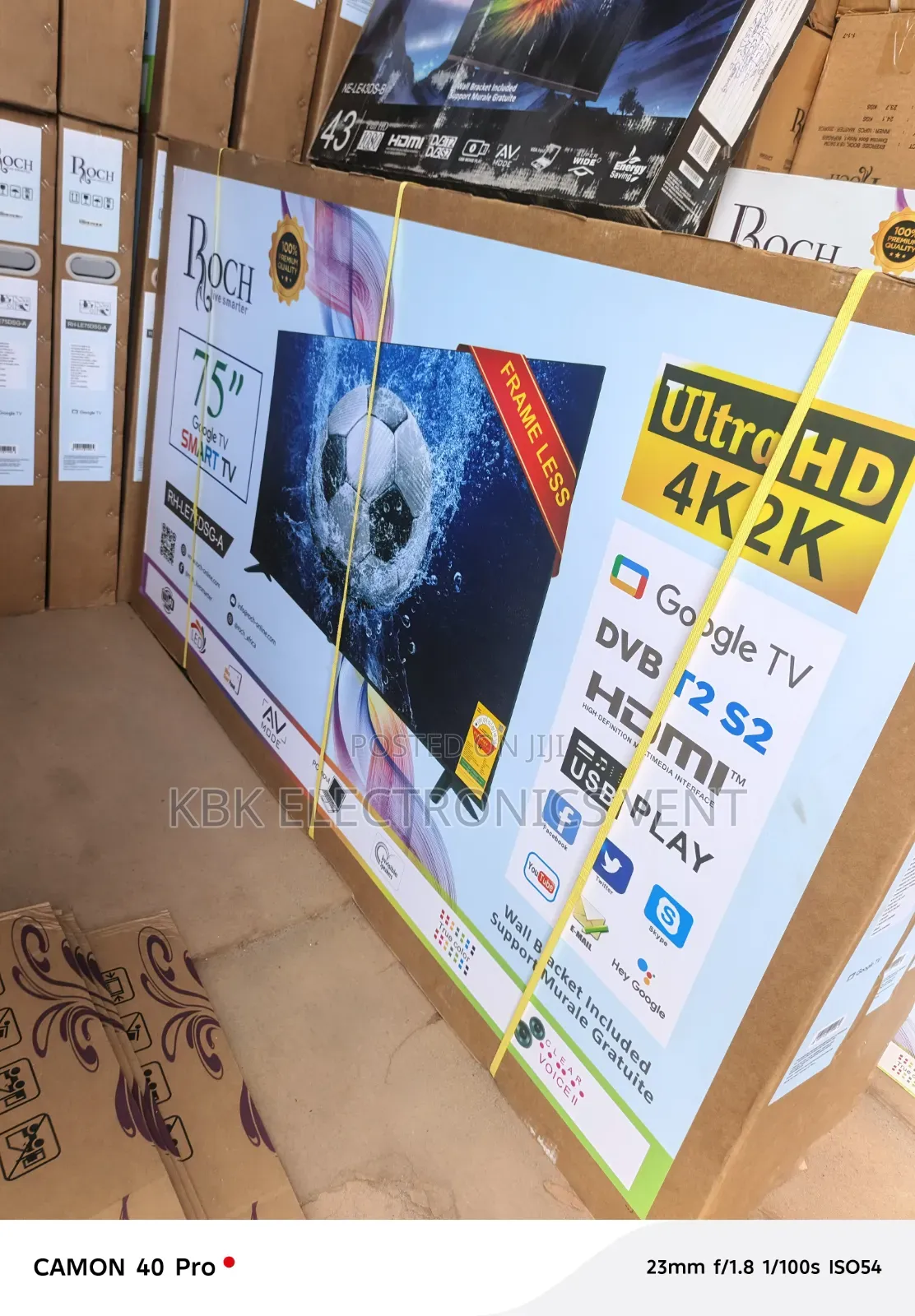 ROCH 75" Smart UHD Android Google Led TV