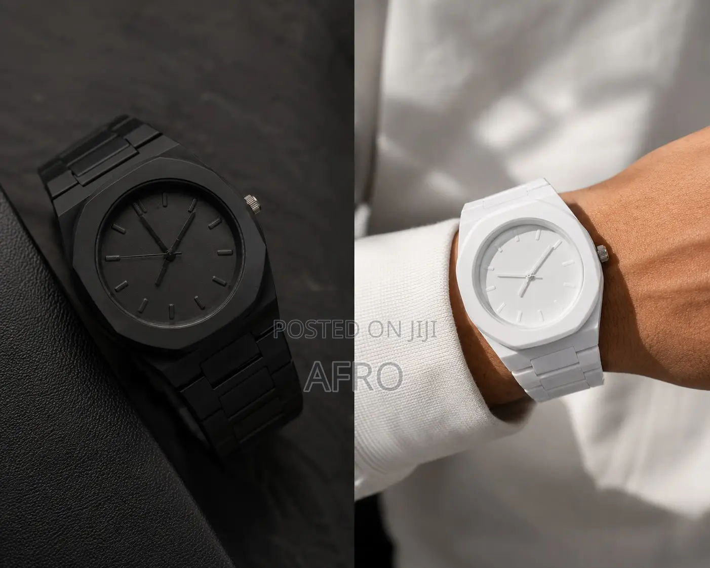 Luxury Minimalist Quartz Wrist Watch – Black White (Unisex)