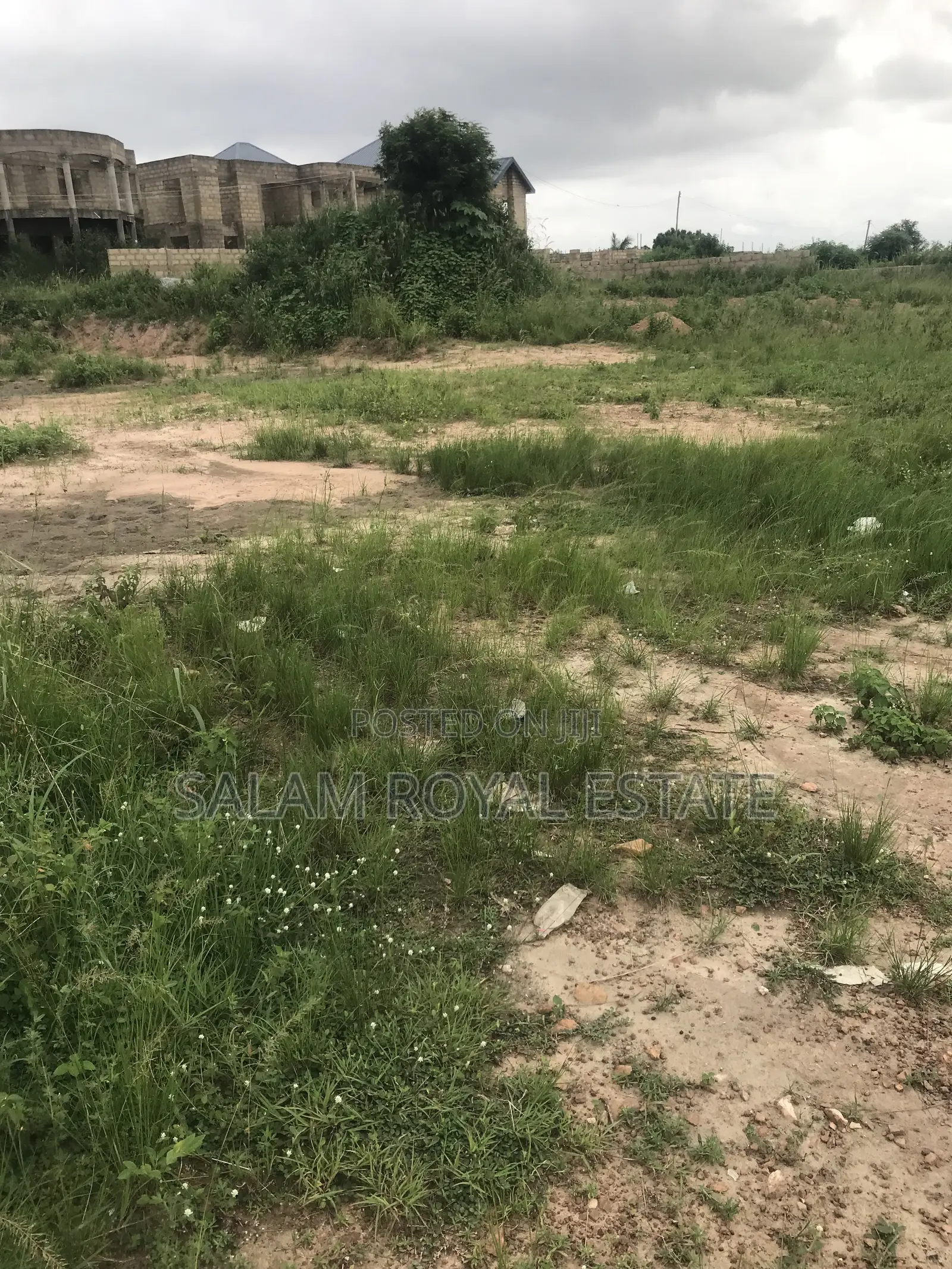 Half Plot With Wall at Amasaman Kasoa Road