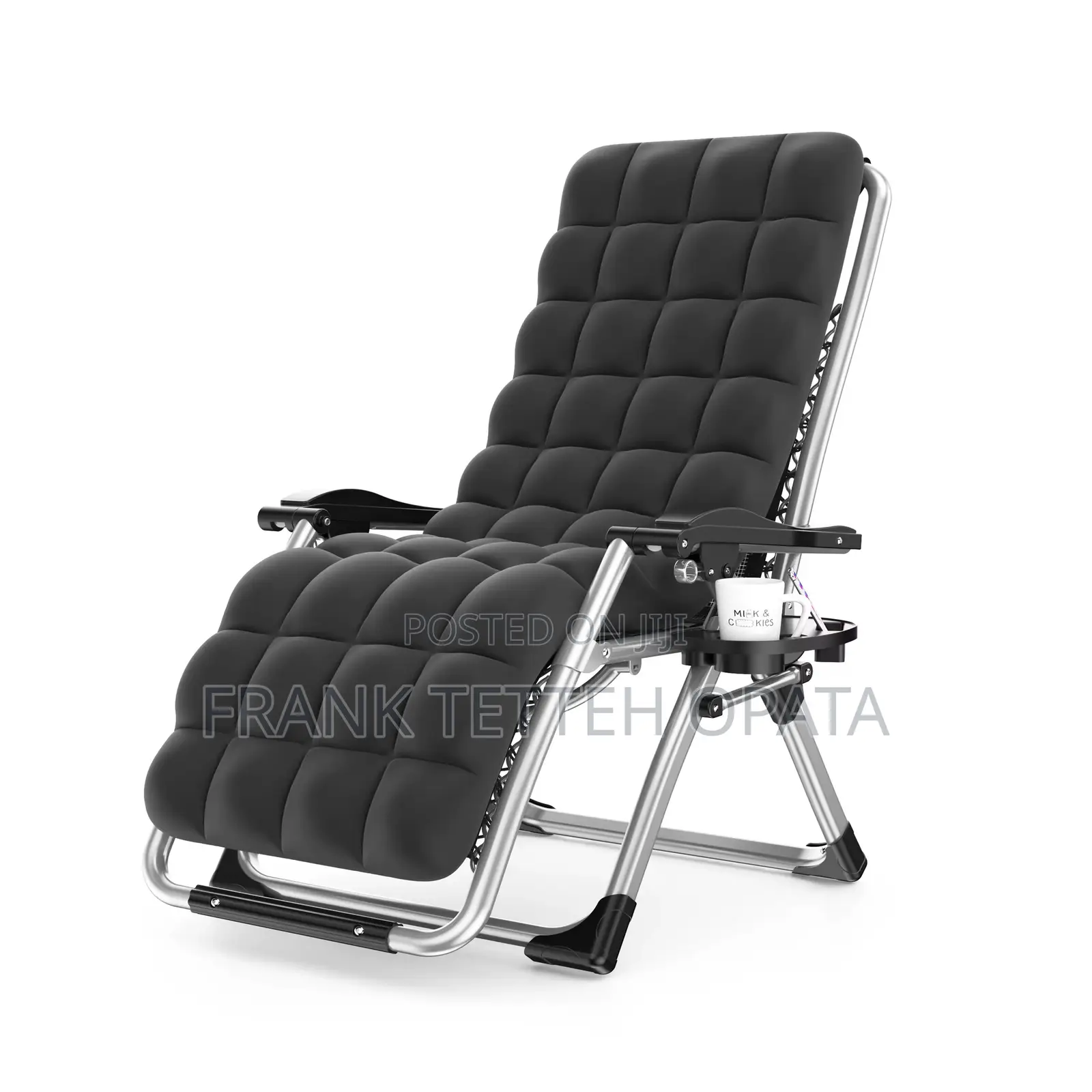 Foldable Recliner Cushion Chair With Cup Holder