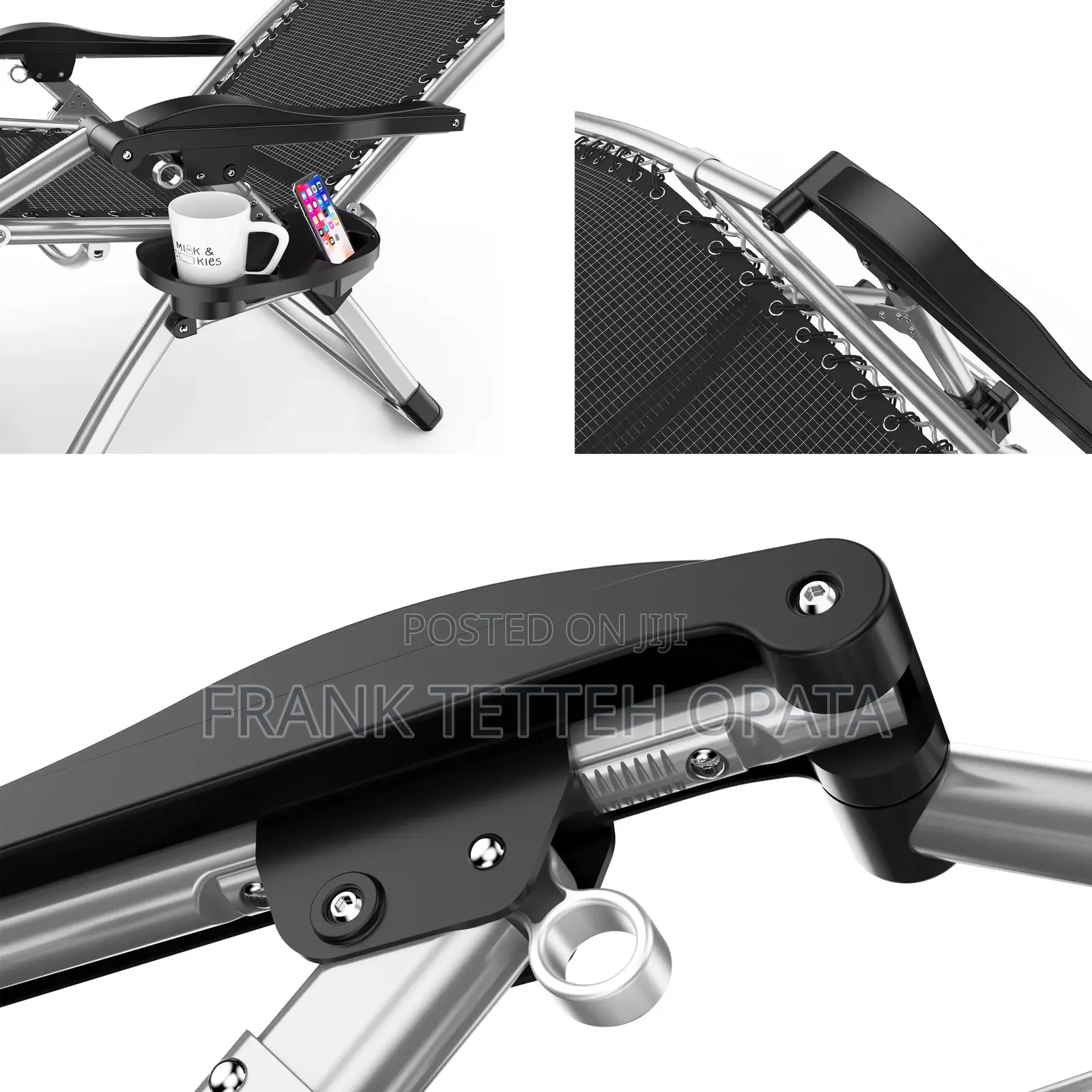 Foldable Recliner Cushion Chair With Cup Holder