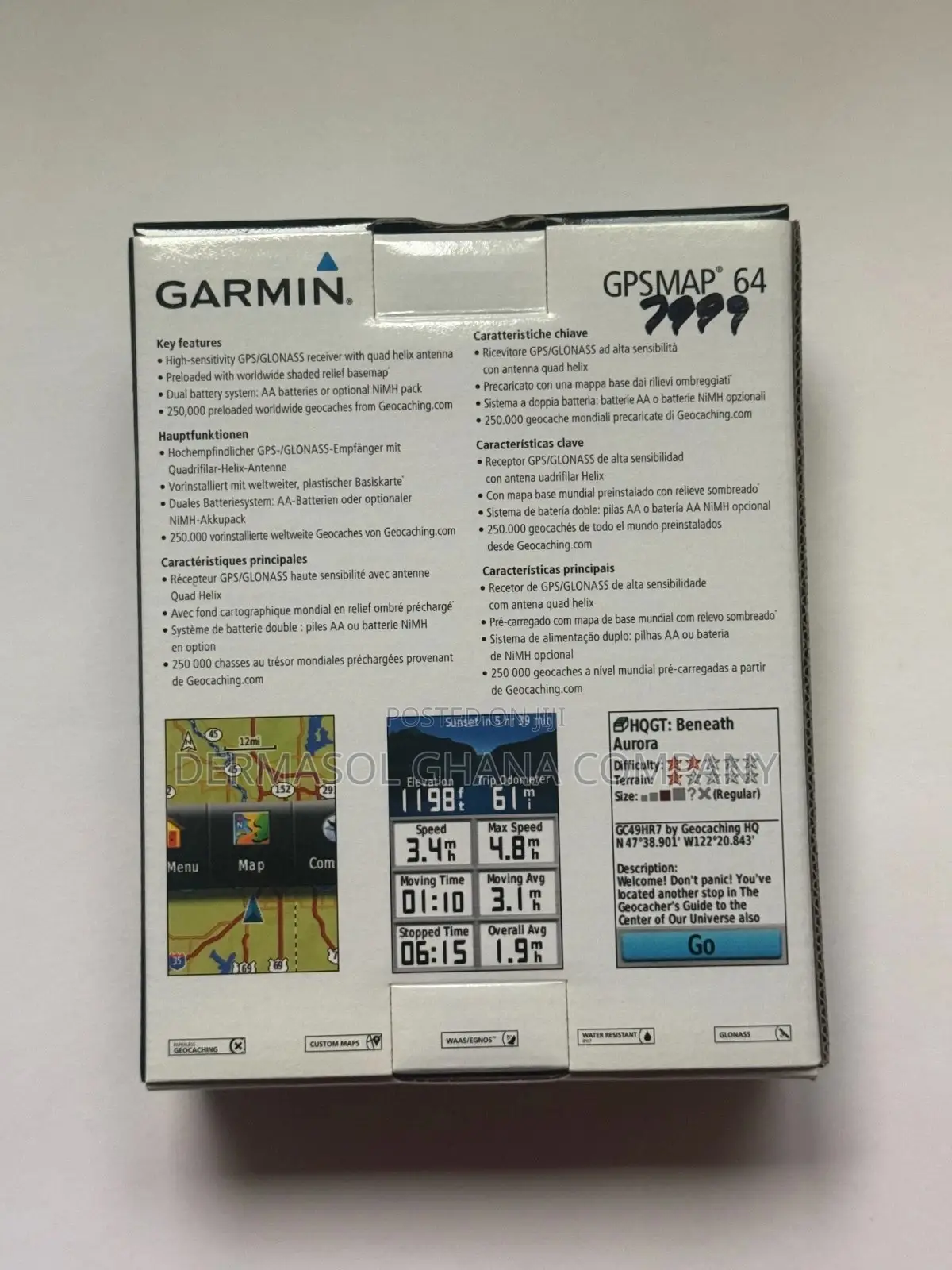 Garmin GPSMAP 64 Worldwide W/High-Sensitivity GPS and GLONASS Receiver