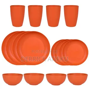 16pcs Microwave Safe Plastic Dinner Set