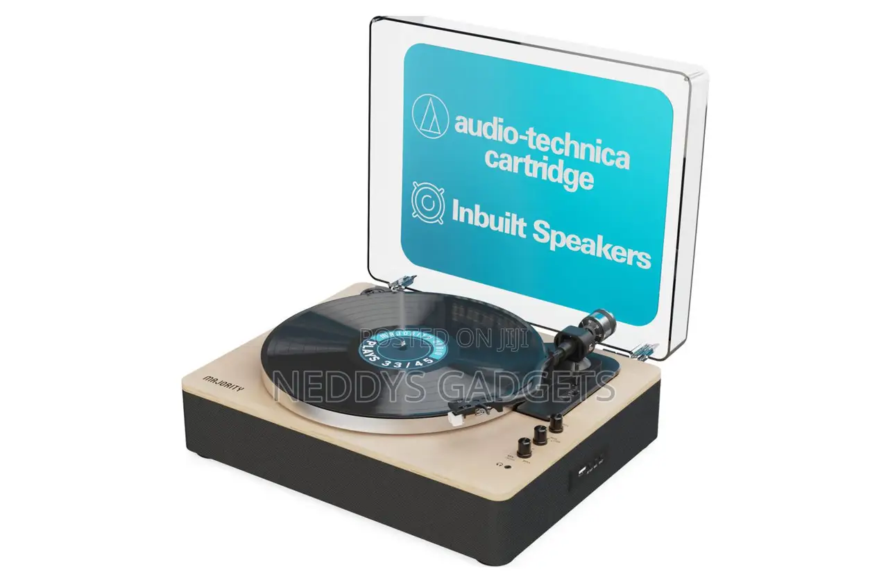 Majority Folio Turntable/Bluetooth/USB System With Built-in Speakers