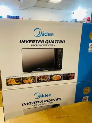 Sleek Black Media 32 Litre Grill Microwave
