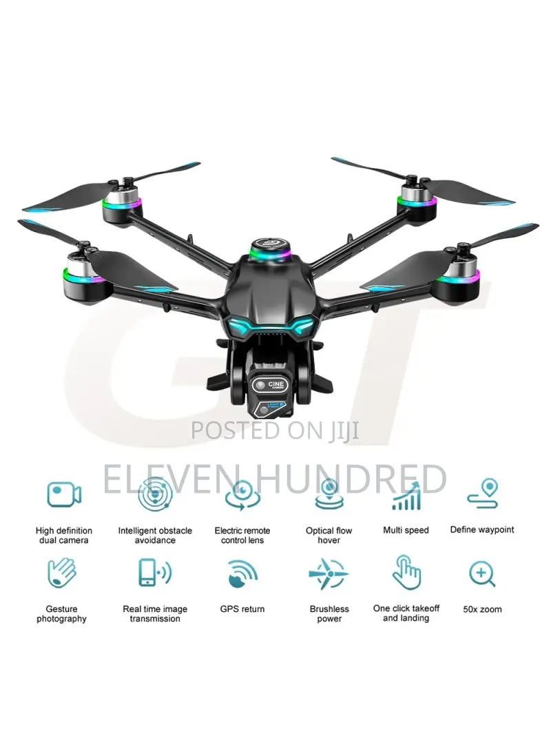GPS Drone Brushless Quadcopter With HD Camera 3 Battery Version