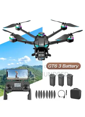 GPS Drone Brushless Quadcopter With HD Camera 3 Battery Version