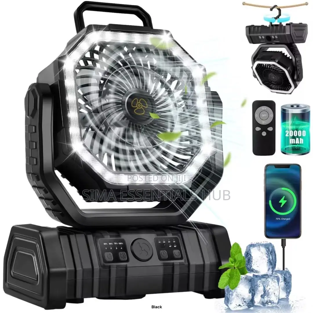 Oscillating Rechargeable Fan 20,000 Mah Battery