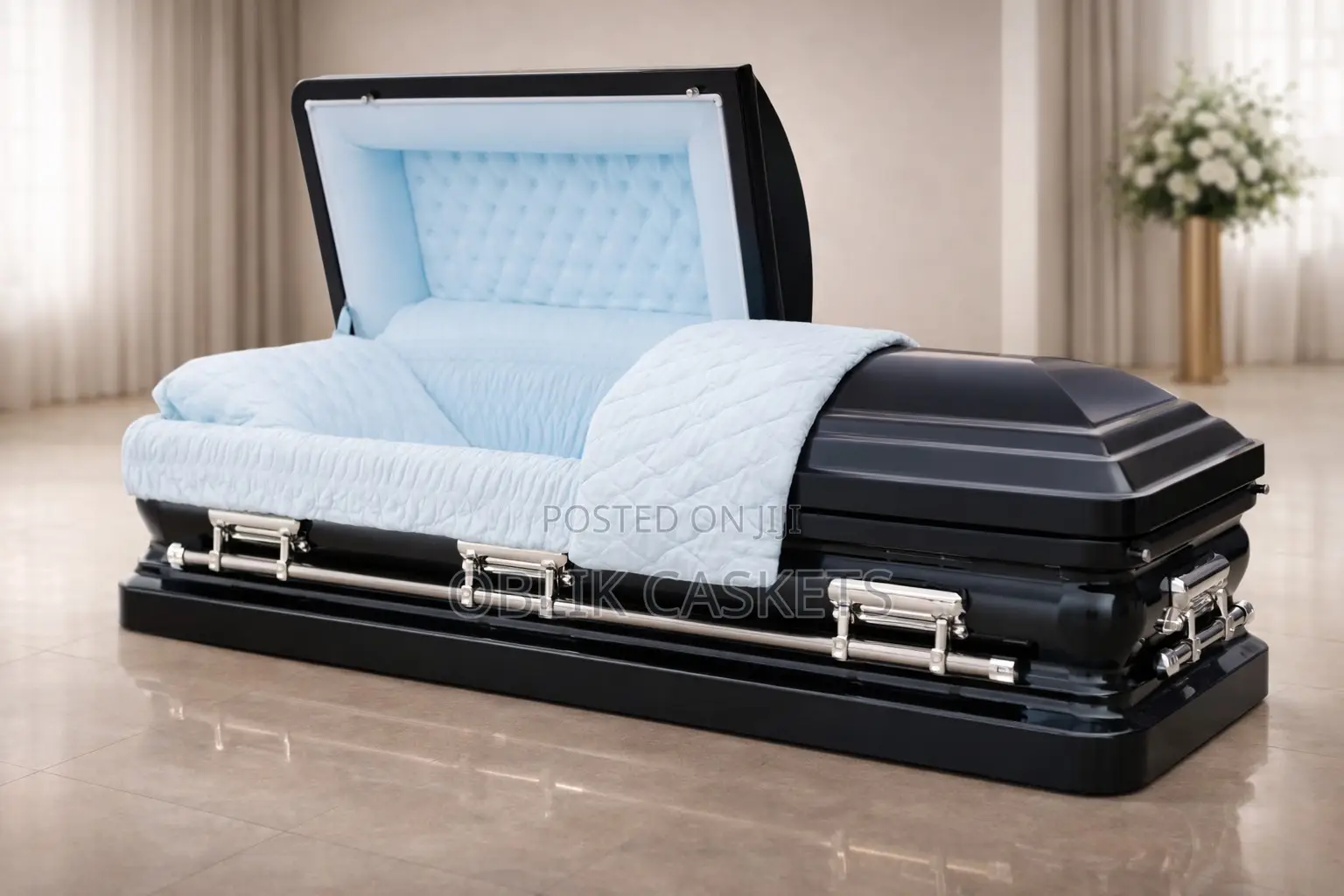 The Nature Spruce Blue Premium Hardwood Casket