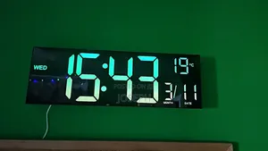 Wall Digital Clock Blue