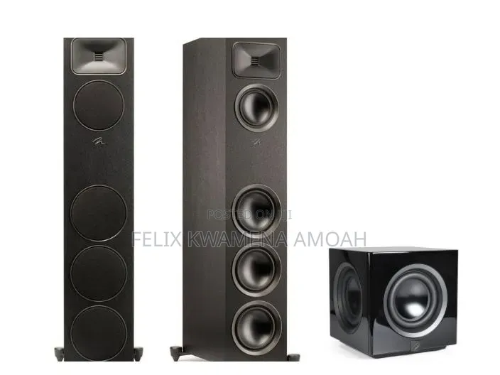 Martin Logan High End Tower Speakers With Abyss 8" Powerful Subwoofer