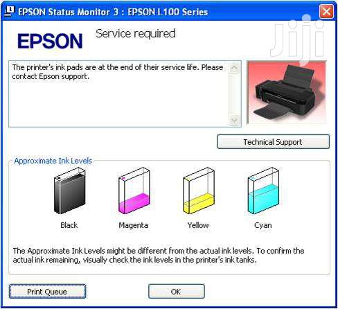 End of Service Key for Epson