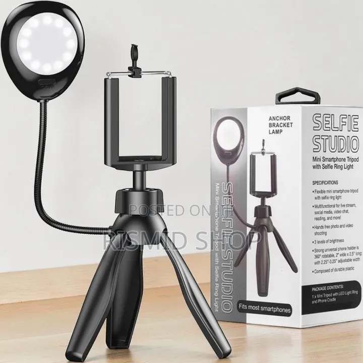 Mini Tripod Phone Holder With Selfie Ring Light(6070)