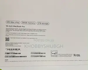New Laptop Apple MacBook Pro 2026 M5 Max 36GB Apple M5 Max SSD 2T