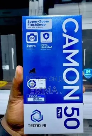 New Tecno Camon 50 Pro 256 GB Black