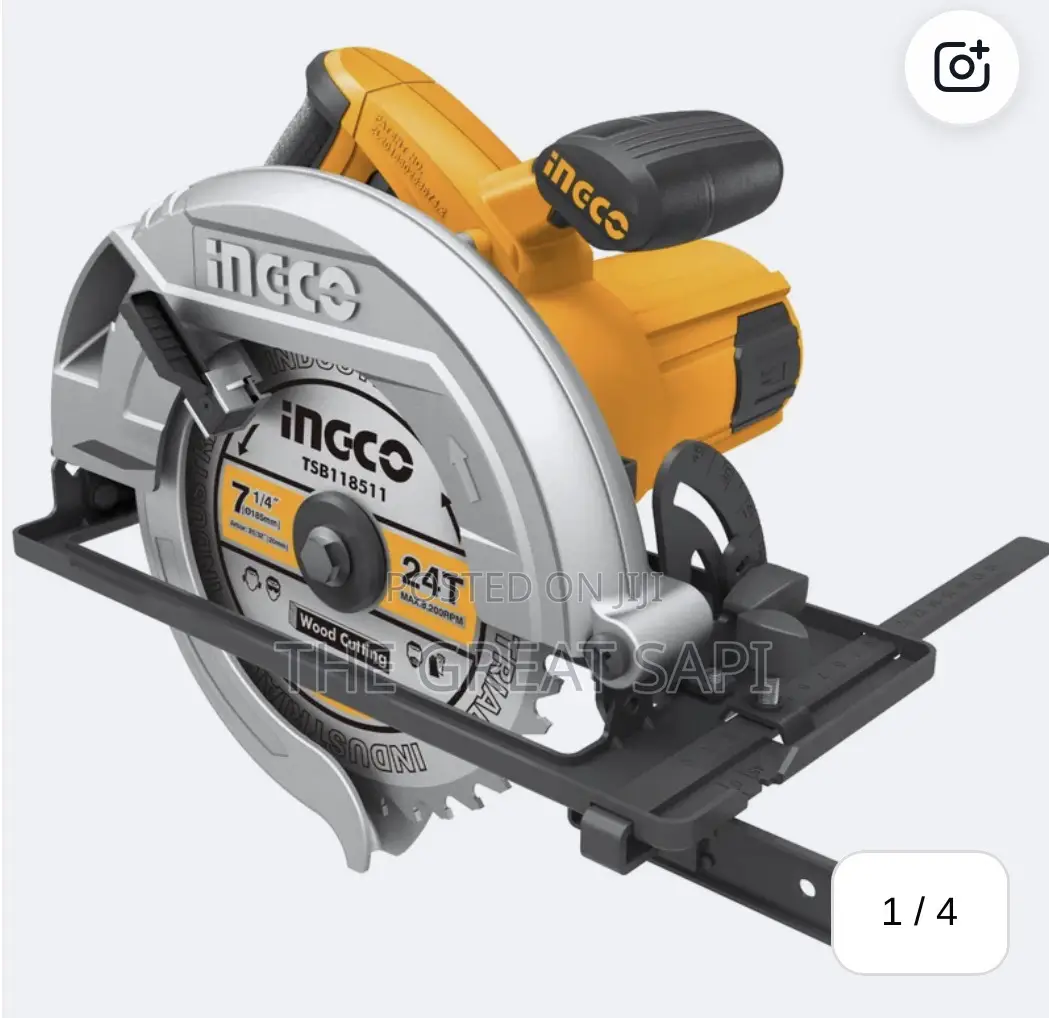 Ingco 7′′ 185mm Circular Saw 1600W With Adjustable Cutting Depth