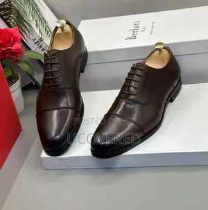 Berluti Brown Cap-Toe Oxford Shoes