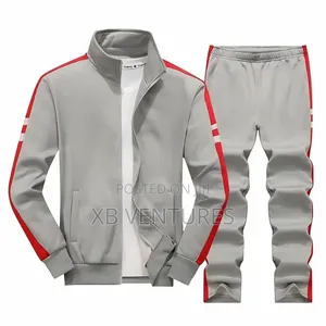 Men Sweat Track Suits 2 Piece-Grey