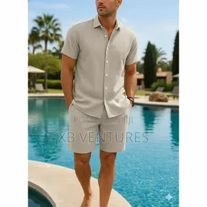 COOFENRISY 2 Piece Short Sleeve Shirts and Shorts