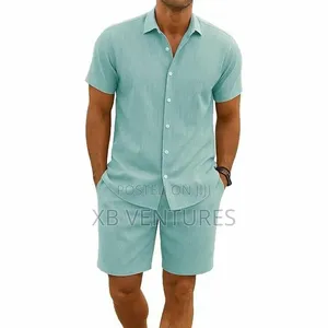 COOFENRISY 2 Piece Short Sleeve Shirts and Shorts