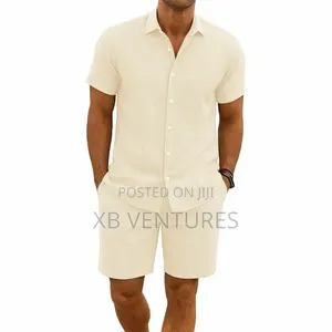 COOFENRISY 2 Piece Short Sleeve Shirts and Shorts