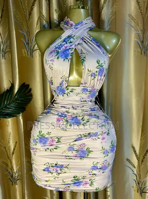 Sexy Floral Halter Bodycon Mini Dress | Party, Club Date Night Wear