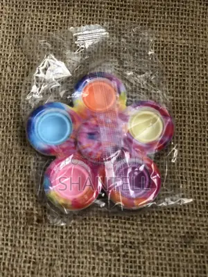 Rainbow Flower Pop It Fidget Spinner - Stress Relief Sensory Toy