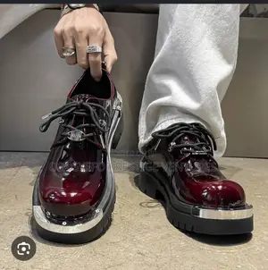 High-Gloss Patent Leather Finish Oxfords Shoes