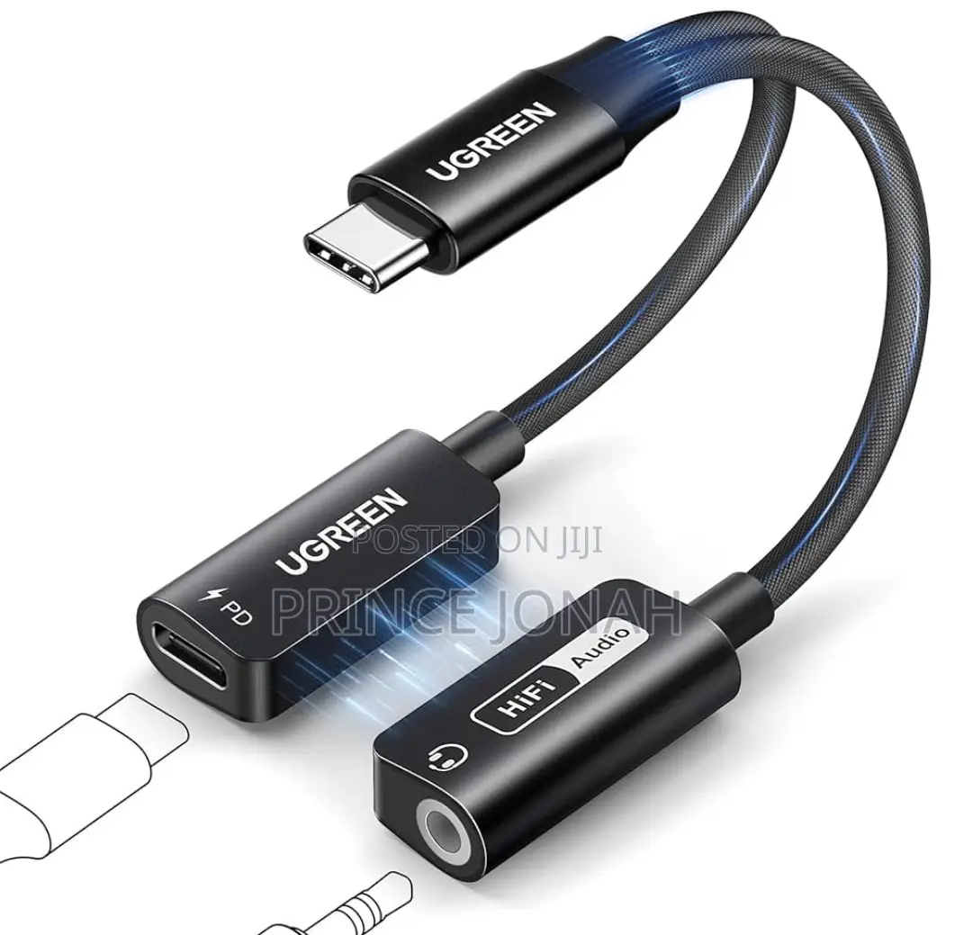 UGREEN USB C to 3.5mm Jack and Charger Adapter Magnetic PD 60W Hi-Res