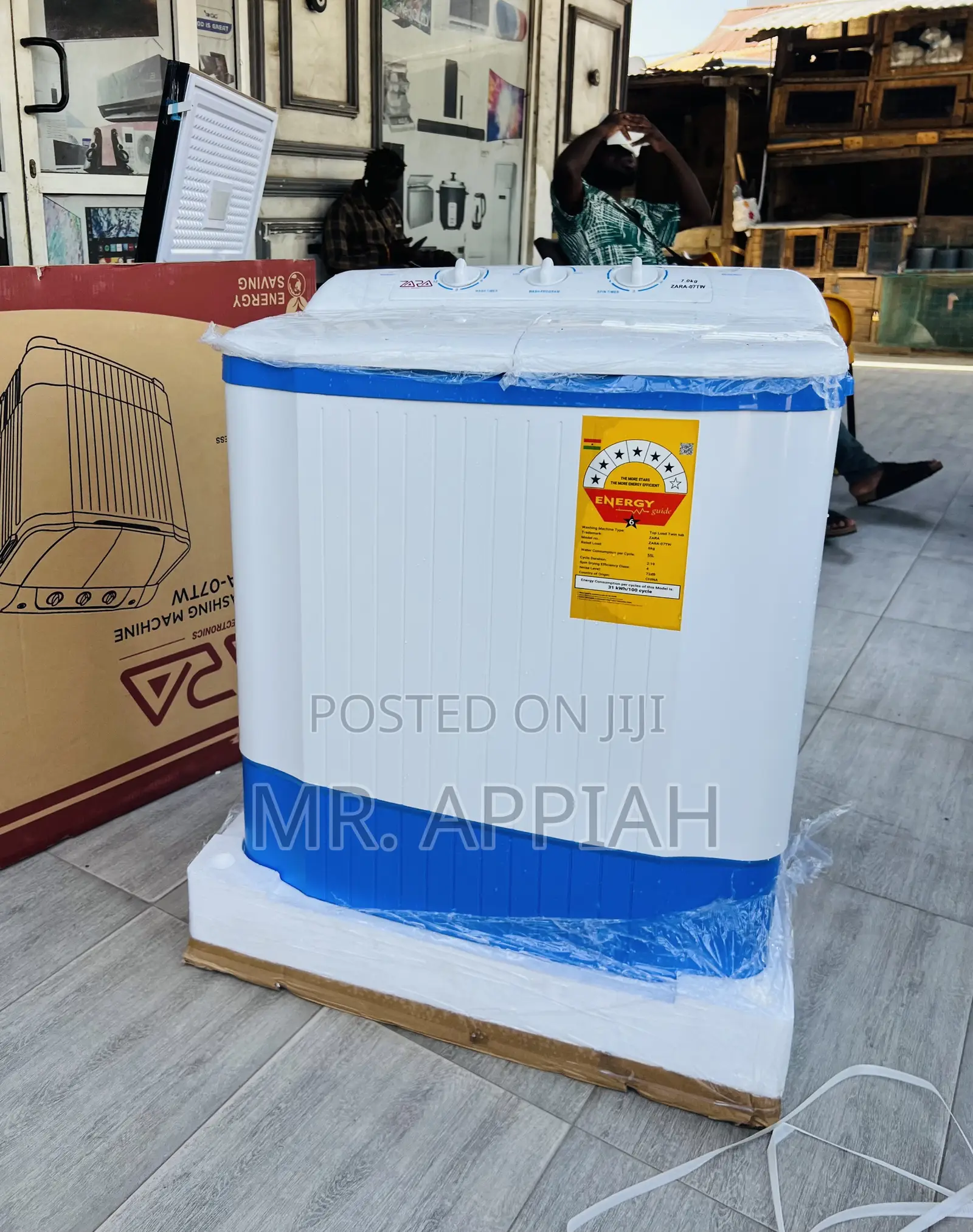 Quality Zara 7kg Semi-Automatic Washing Machine With Spin Timer.