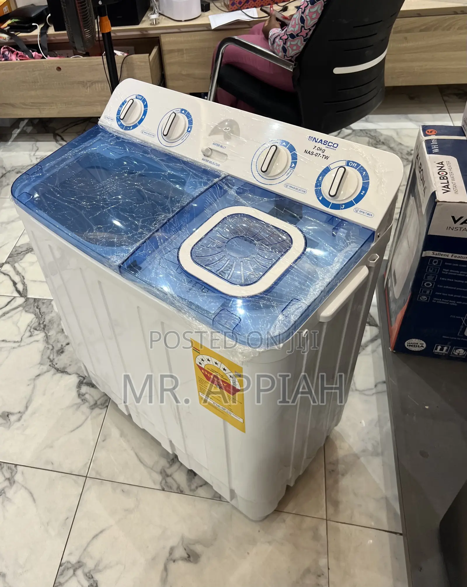 Get Nasco 7kg Spin Dry Electric Washing Machine With Transparent Lid 