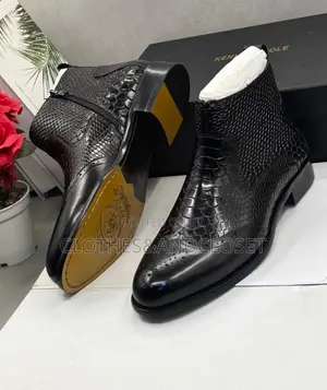 Kenneth Cole Black Zip Boots