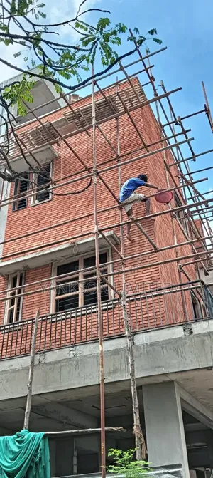 Super Red Clay Tiling Work