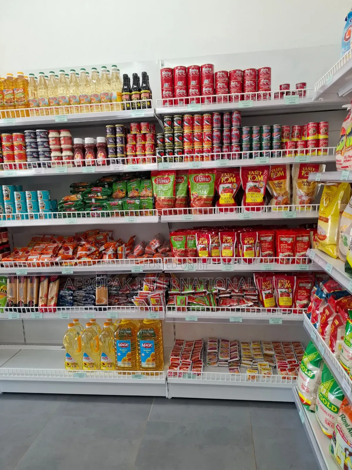 Supermarket Shelves Made in Ghana