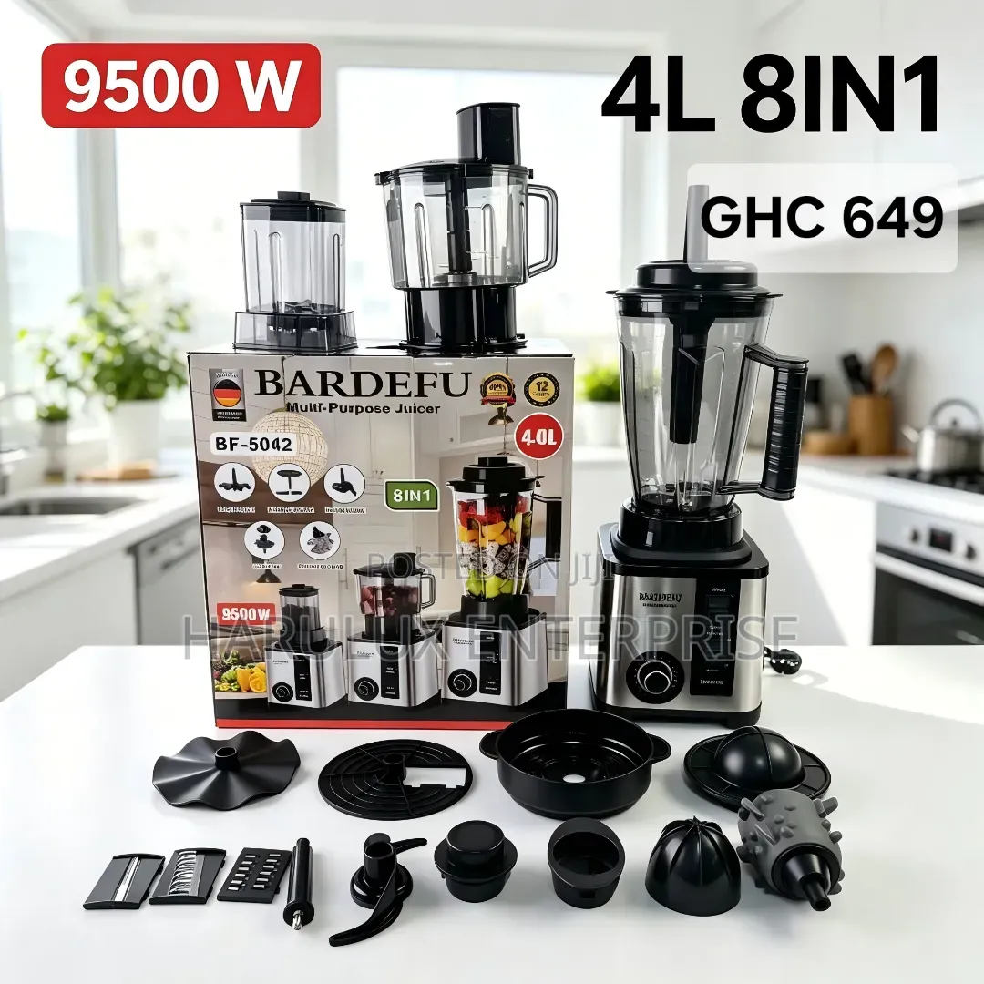 Bardefu 8-in-1 Multipurpose Food Processor Blender - 9500W (BF-5042)