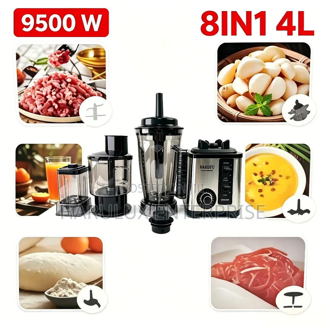 Bardefu 8-in-1 Multipurpose Food Processor Blender - 9500W (BF-5042)