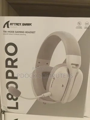 Attack Shark L80 Pro Tri-Mode Gaming Headset (Black White)