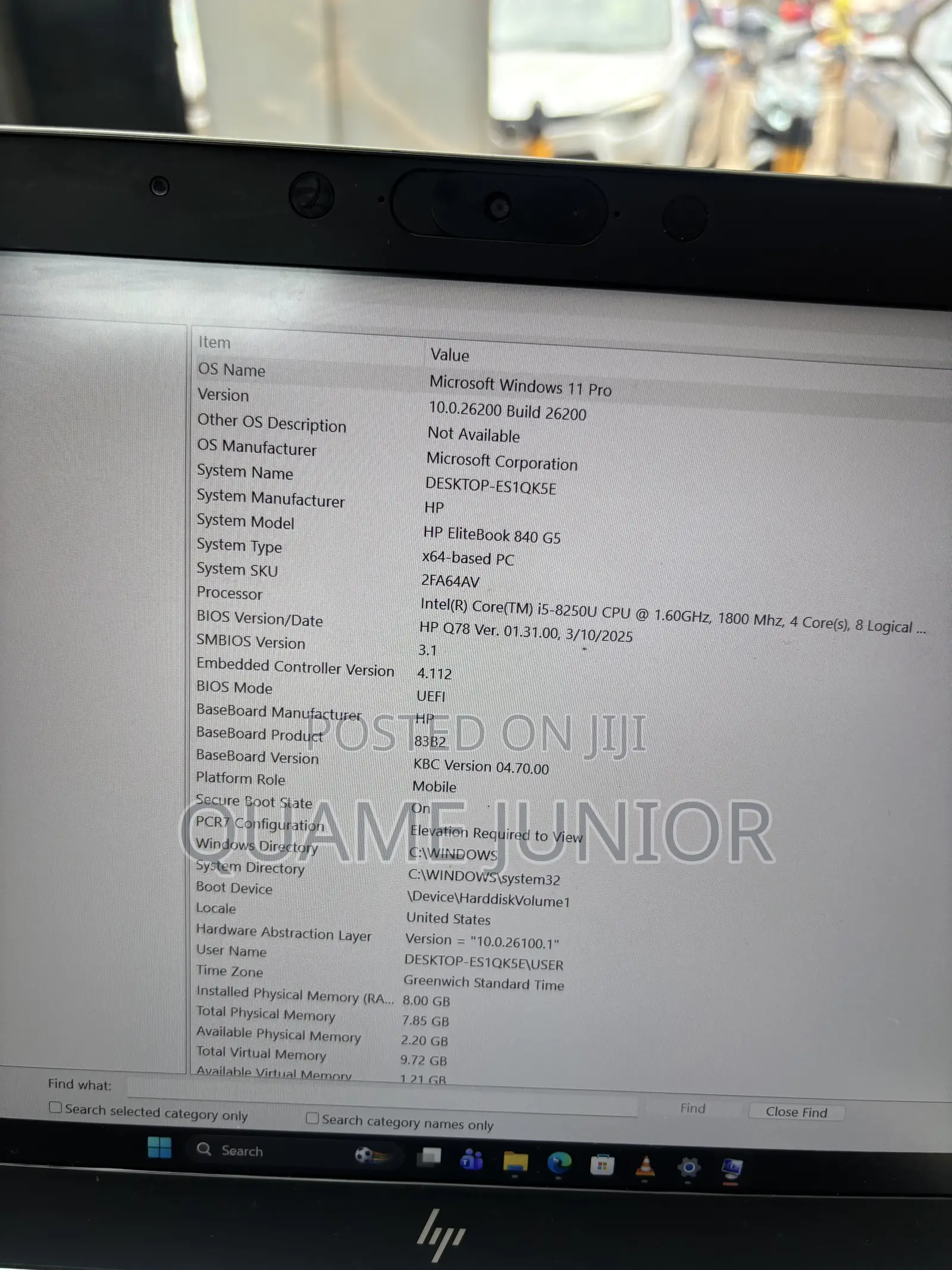 Laptop HP EliteBook 840 G6 8GB Intel Core i5 HDD 250GB