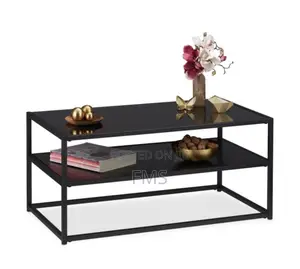 Relaxdays 2-Tier Coffee Table – Black