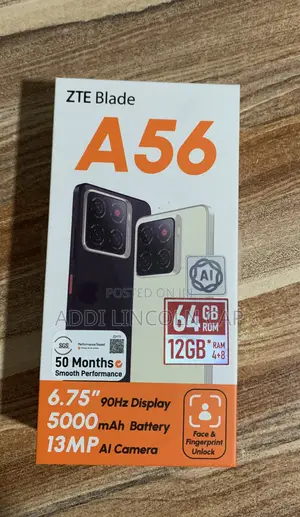 New ZTE Blade A56 128 GB Black