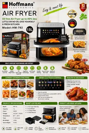 Hoffman Airfryer 15l Hm-792