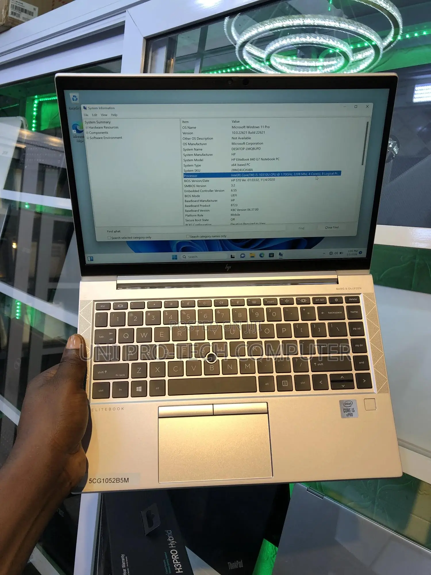 Laptop HP EliteBook 840 G7 16GB Intel Core i5 SSD 256GB