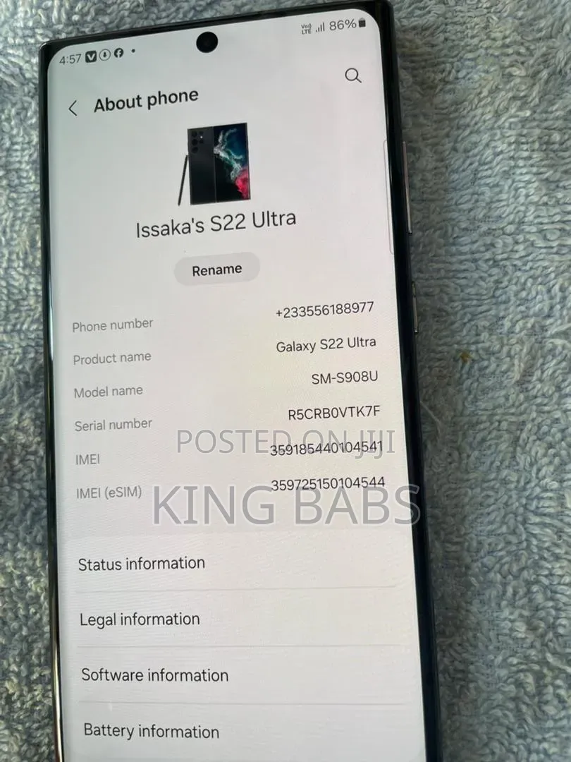 Samsung Galaxy S22 Ultra 128 GB Purple