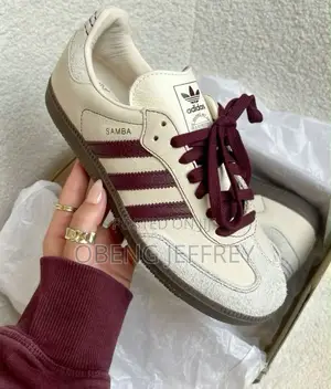Original Adidas Samba OG White/Maroon