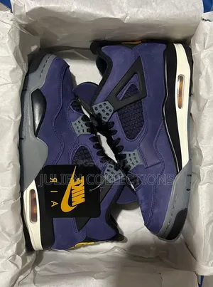 Air Jordan Retro 4 Purple Black N White