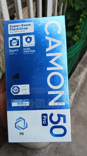 New Tecno Camon 50 Pro 256 GB Black