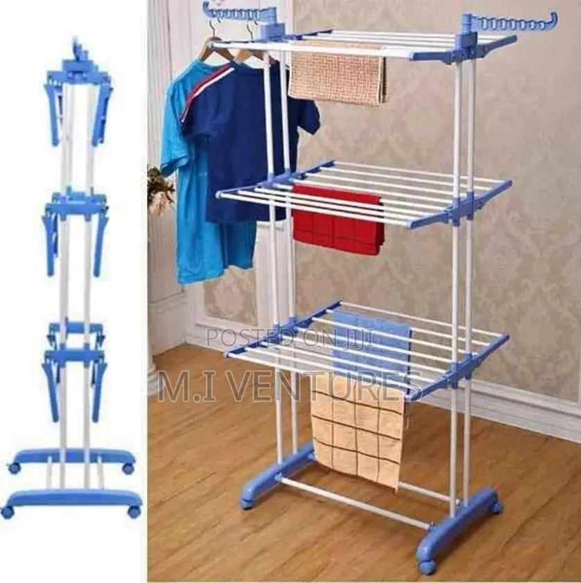 Large 3-Tier Clothes Drying Rack for Indoor and Outdoor Use