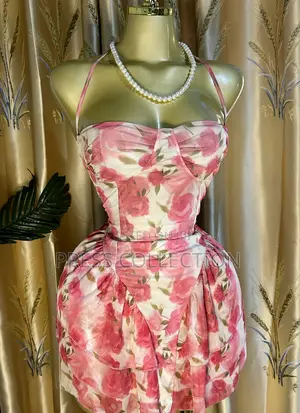 Rose Bloom Corset Bubble Mini Dress